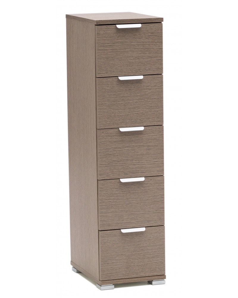 RD310 Rovere Grigio 5 cassetti
