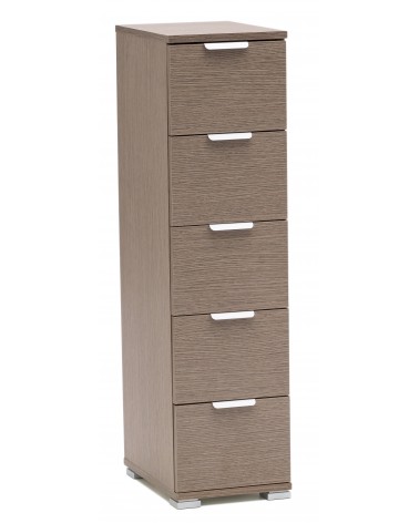 RD310 Rovere Grigio 5 cassetti