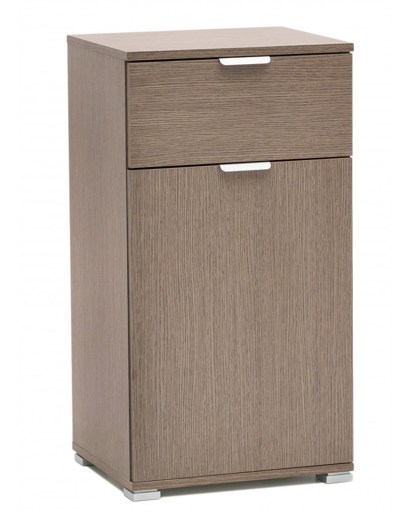 RD311 comodino Rovere Grigio anta + cassetto