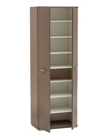 RD1618 Rovere Grigio armadio quattro ante aperto