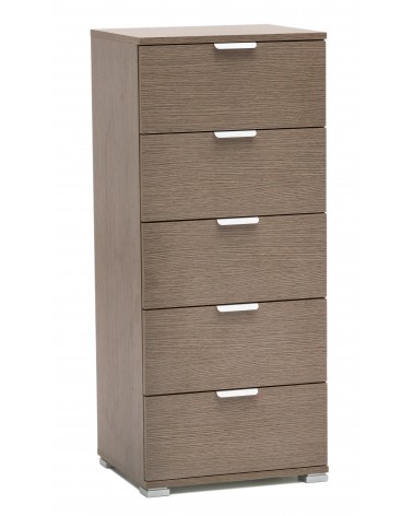 RD611 Rovere Grigio 5 cassetti