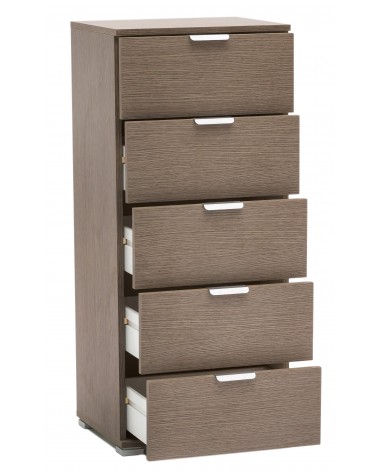 RD611 Rovere Grigio 5 cassetti aperto