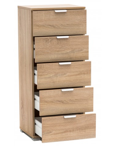 RD611 Rovere Sonoma 5 cassetti aperto