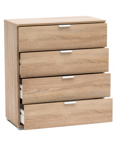 RD614 Rovere Sonoma Cassettiera 4 cassetti aperto